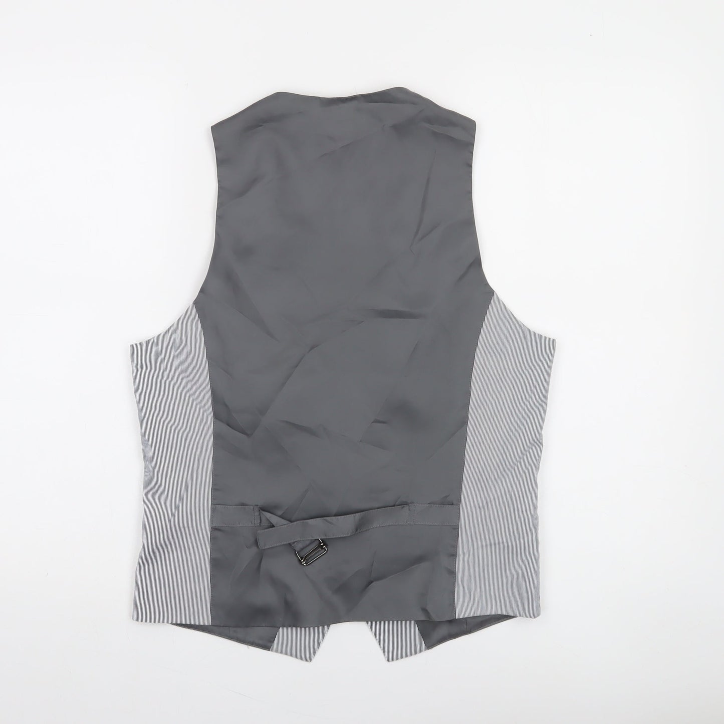 H&M Men's Grey Pinstripe Slim Fit Suit Waistcoat Size 36