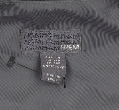 H&M Men's Grey Pinstripe Slim Fit Suit Waistcoat Size 36