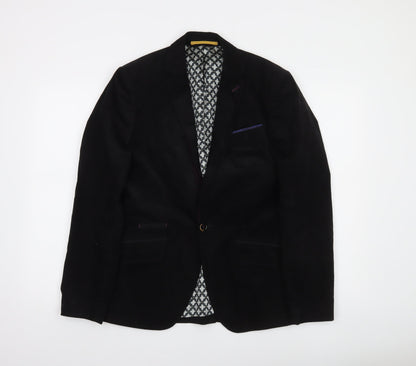 Ted Baker Men's Black Slim Fit Blazer Jacket Size M Classic Two-Button