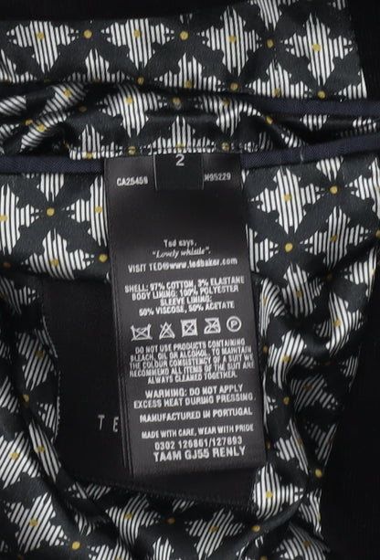 Ted Baker Men's Black Slim Fit Blazer Jacket Size M Classic Two-Button