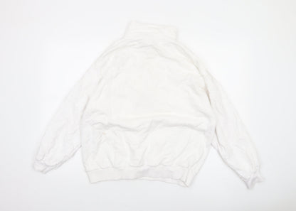 Pull&Bear Pacific Grove White 1/2 Zip Sweatshirt Women’s M Cotton Blend