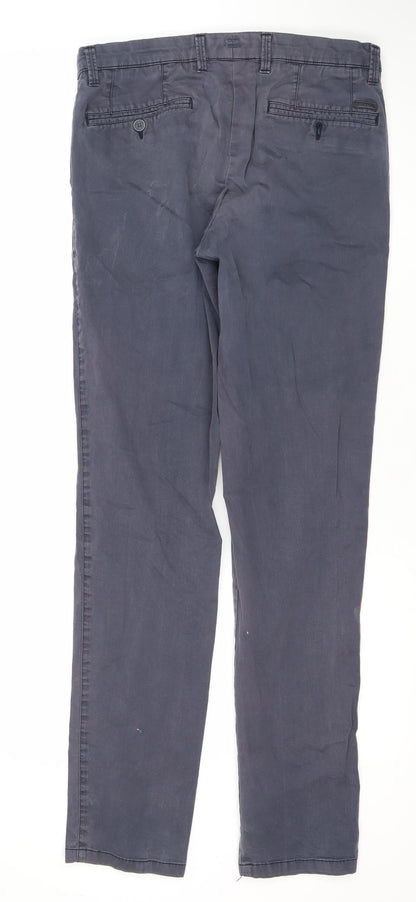 Remus Uomo Men's Blue Slim Fit Chino Trousers 32L