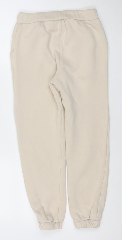 Benini Boys Beige Jogger Trousers 14 Years Cotton Blend Fleece
