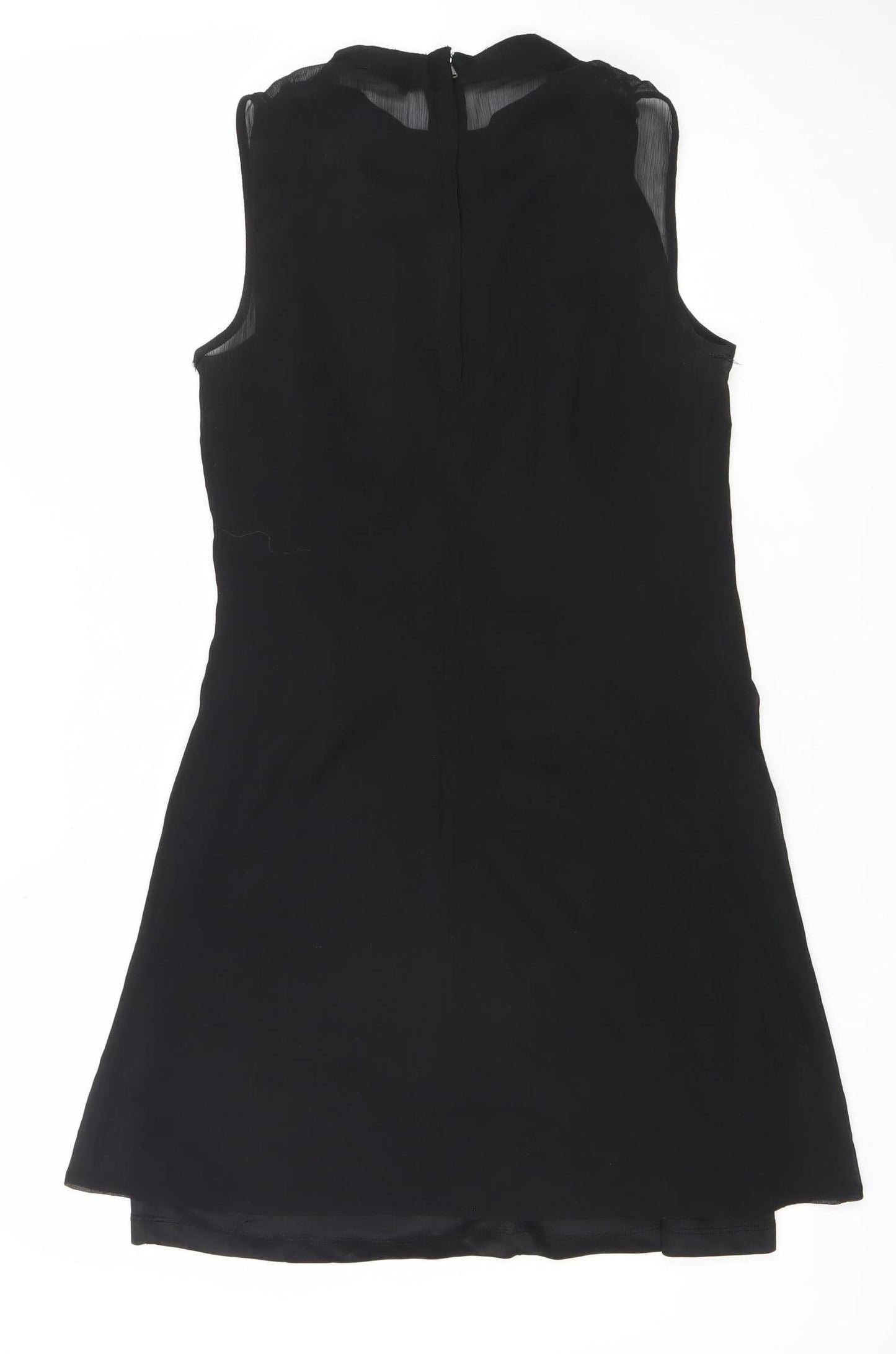 Vero Moda Women's Black Sleeveless Ruffle Shift Dress Size M
