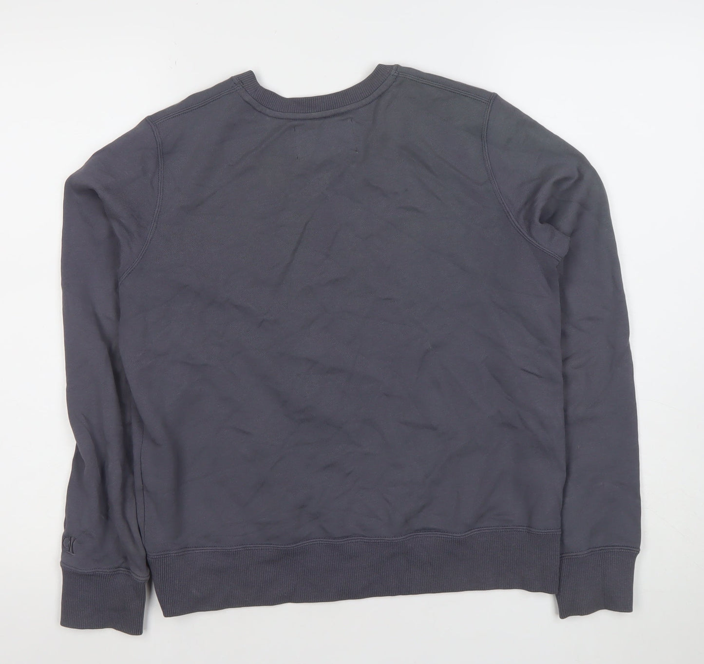 Calvin Klein Jeans Women's Grey Sweatshirt Size S Crew Neck Logo Design