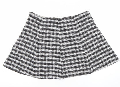 New Look Women’s Black Check A-Line Tweed Skirt Size 12