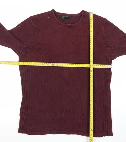 DKNY Men's Red Cotton Crew Neck Jumper Size S