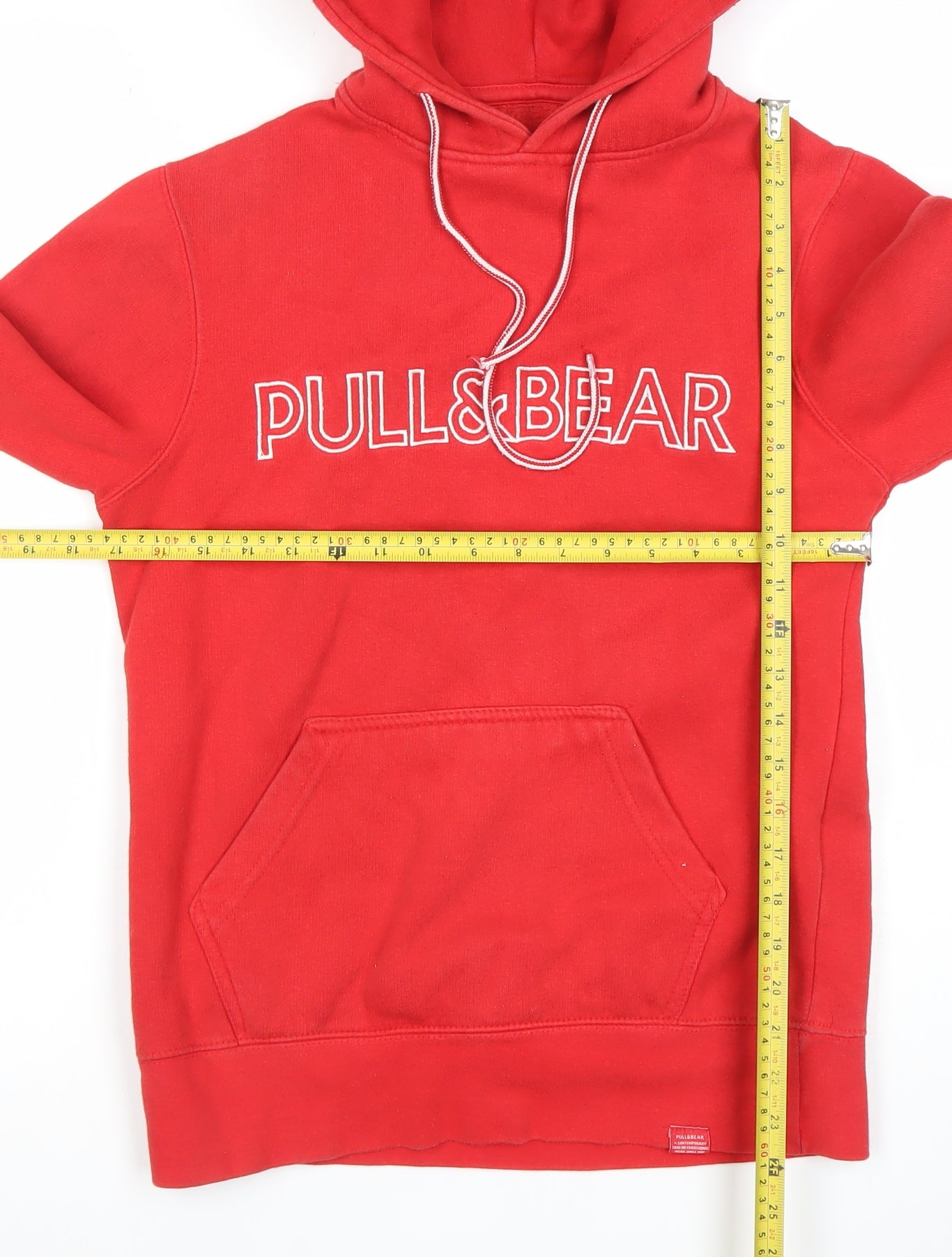 Pull & Bear Women’s Red Pullover Hoodie XS Cotton Blend Casual