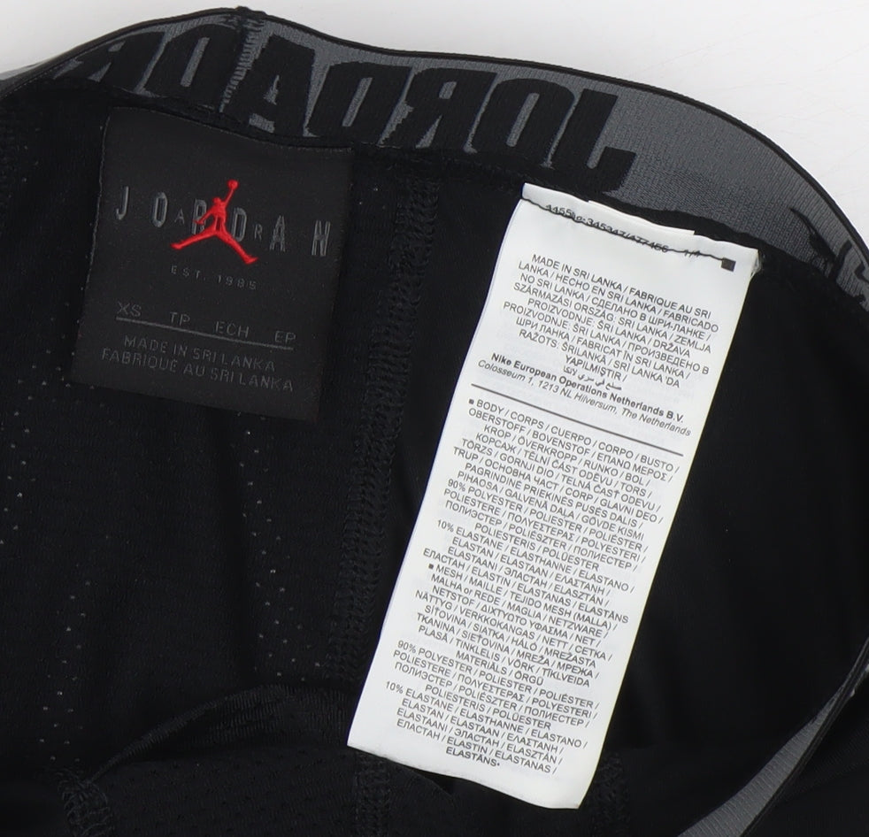 Jordan Boys Black XS Compression Dri-Fit Sports Leggings