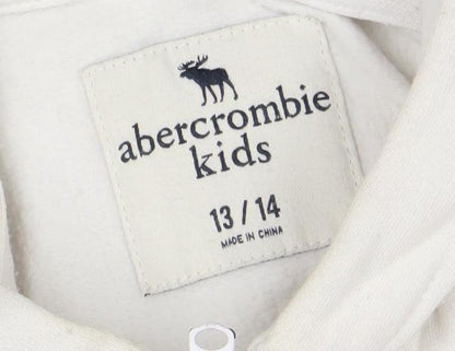 Boys UK Size 13-14 Years abercrombie kids White Full Zip Hoodie