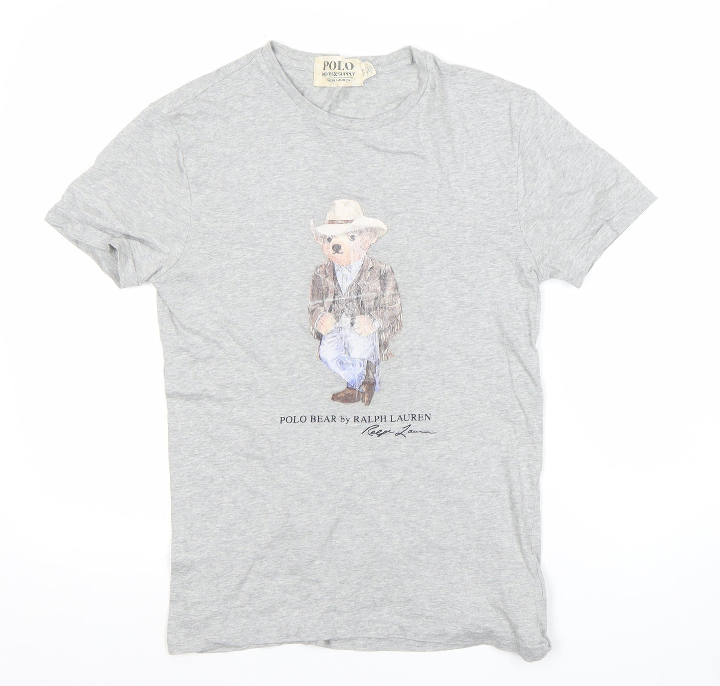 Ralph Lauren Polo Denim & Supply Grey XS Polo Bear Men's T-Shirt