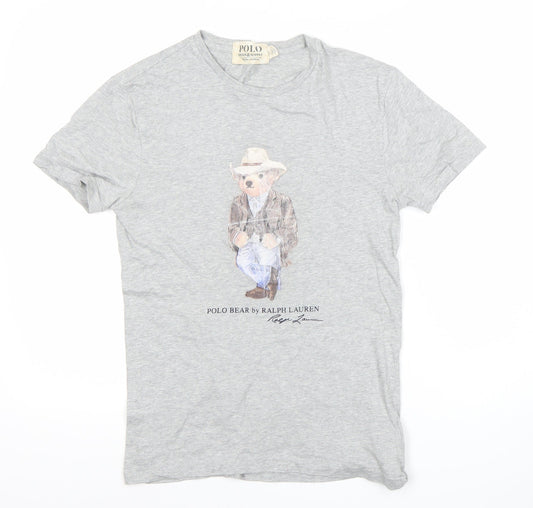 Ralph Lauren Polo Denim & Supply Grey XS Polo Bear Men's T-Shirt