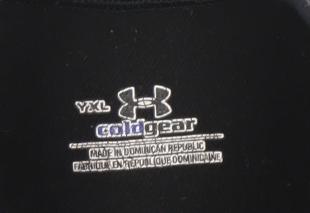 Under Armour Boys Black XL ColdGear Long Sleeve Mock Neck Thermal Top