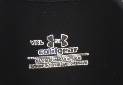 Under Armour Boys Black XL ColdGear Long Sleeve Mock Neck Thermal Top