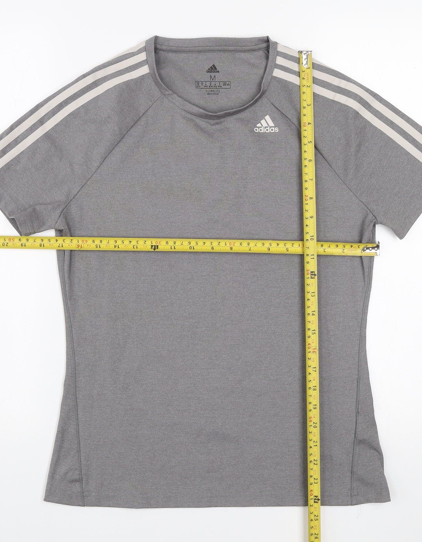 Adidas Womens Grey Climalite Short Sleeve T-Shirt M Activewear Top