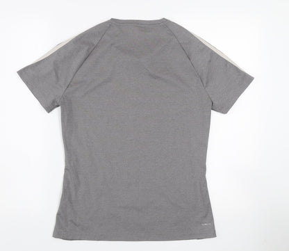Adidas Womens Grey Climalite Short Sleeve T-Shirt M Activewear Top