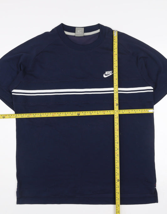 Nike Men's Blue Short Sleeve Crew Neck T-Shirt Size L