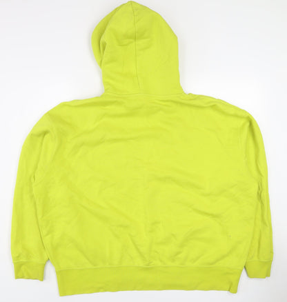Nike Women's Lime Green XL Pullover Hoodie Cotton Blend Sweatshirt