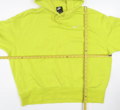 Nike Women's Lime Green XL Pullover Hoodie Cotton Blend Sweatshirt