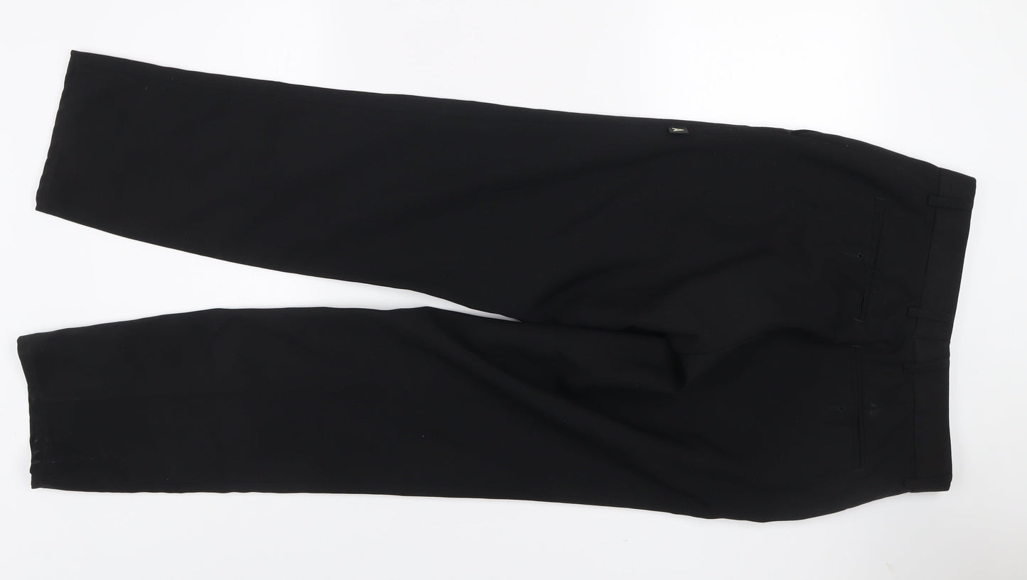 Events Womens Black Polyester Dress Trousers Size 22 Regular Fit