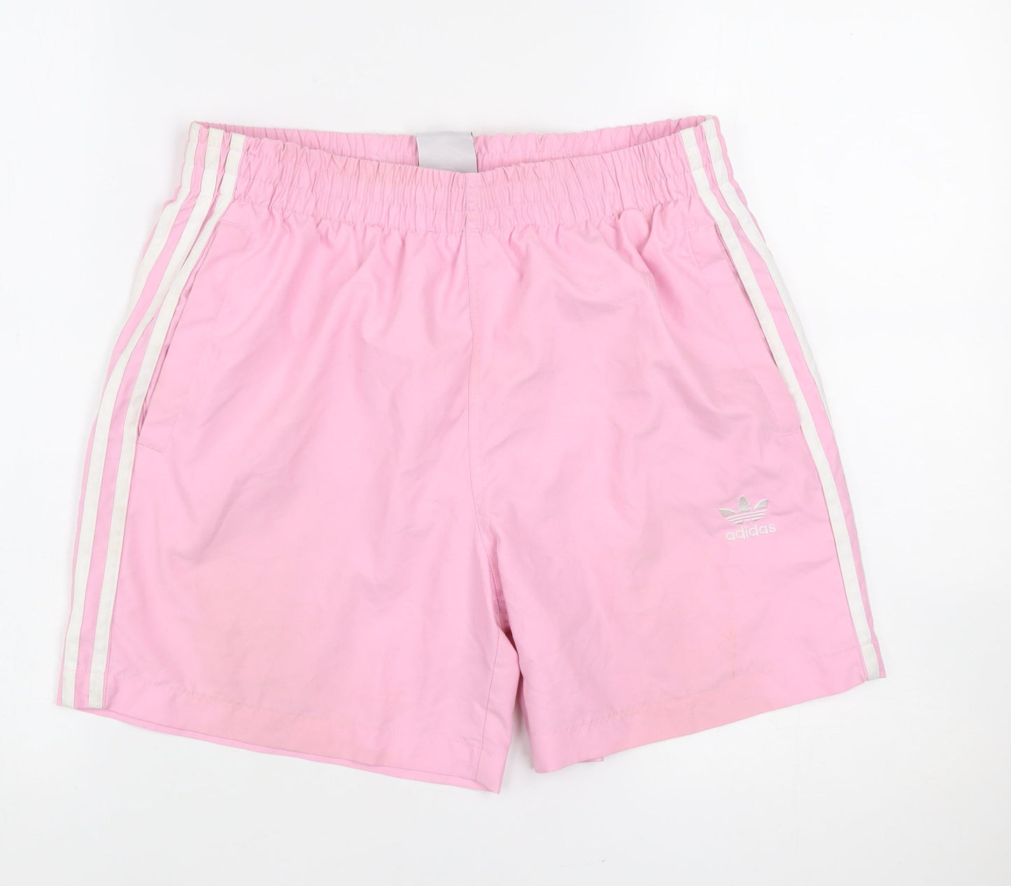 Adidas Womens Pink M Athletic Shorts Elastic Waist Lightweight