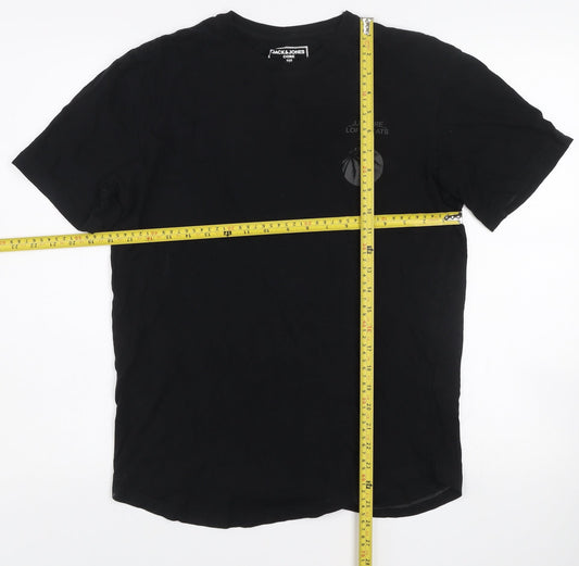 Mens UK Size XS JACK & JONES Black  T-Shirt