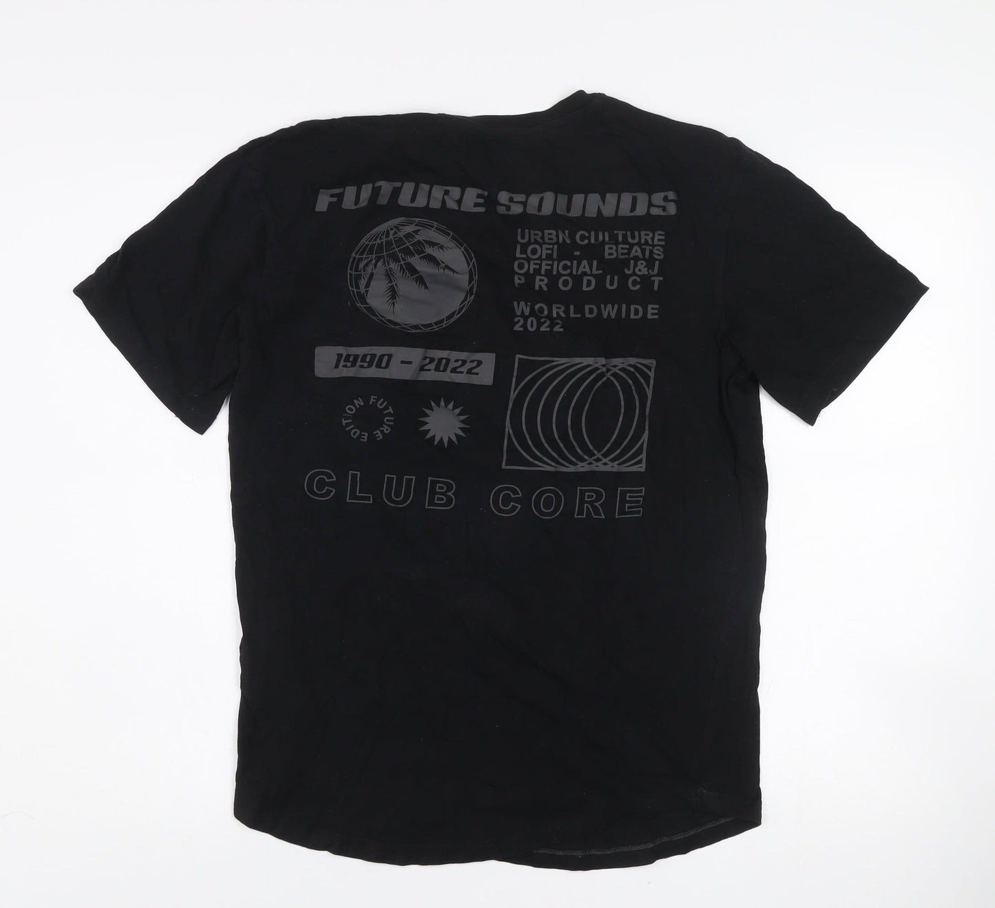 Mens UK Size XS JACK & JONES Black  T-Shirt