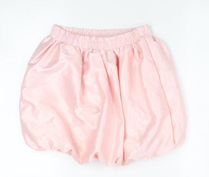 btween Teens Pink Bubble Hem Satin Skirt Size 10