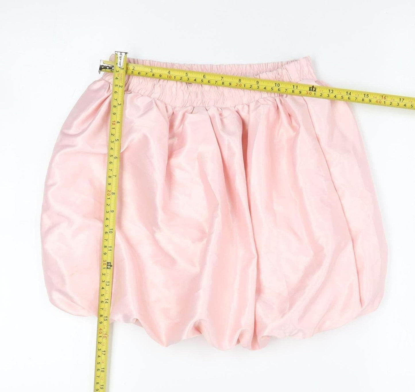 btween Teens Pink Bubble Hem Satin Skirt Size 10