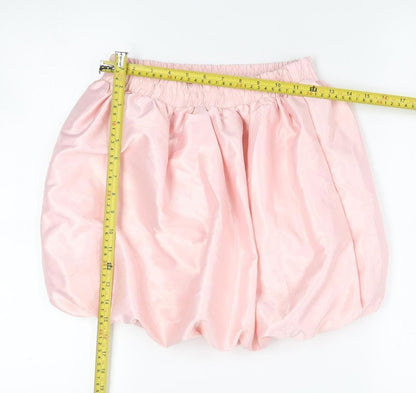 btween Teens Pink Bubble Hem Satin Skirt Size 10