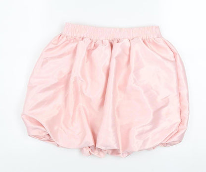 btween Teens Pink Bubble Hem Satin Skirt Size 10