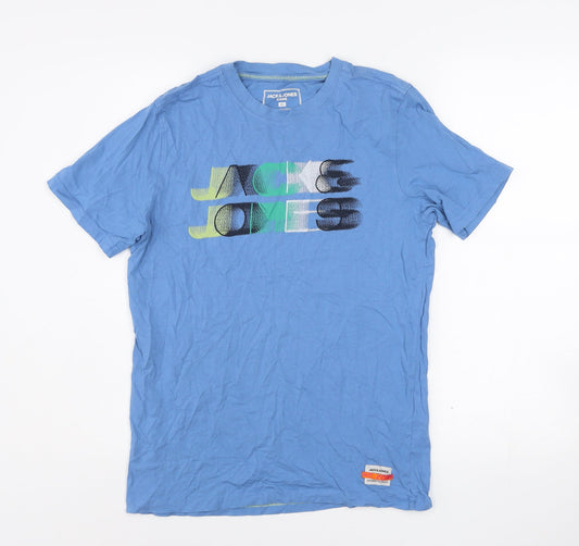 Mens UK Size XS JACK & JONES Blue  T-Shirt