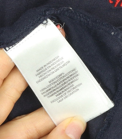 Ralph Lauren Men's Blue V-Neck Cotton T-Shirt XL Classic Fit