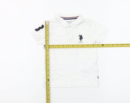 U.S. Polo Assn. Boys White 2 Years Polo Shirt Short Sleeve Cotton