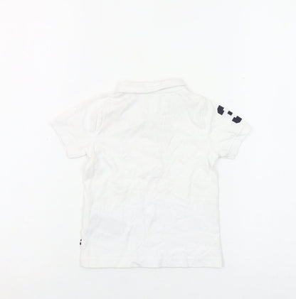 U.S. Polo Assn. Boys White 2 Years Polo Shirt Short Sleeve Cotton