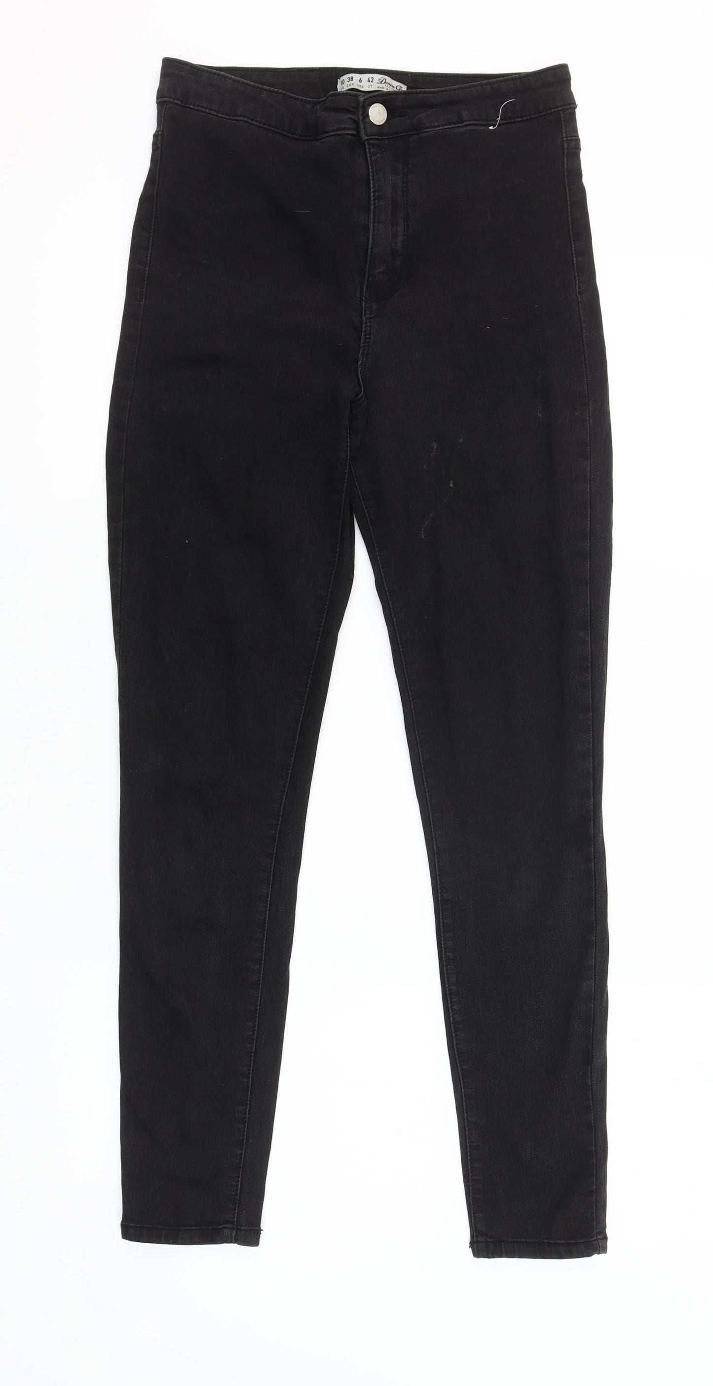 Denim Co. Womens Black Skinny High Rise Stretch Jeans Size 10