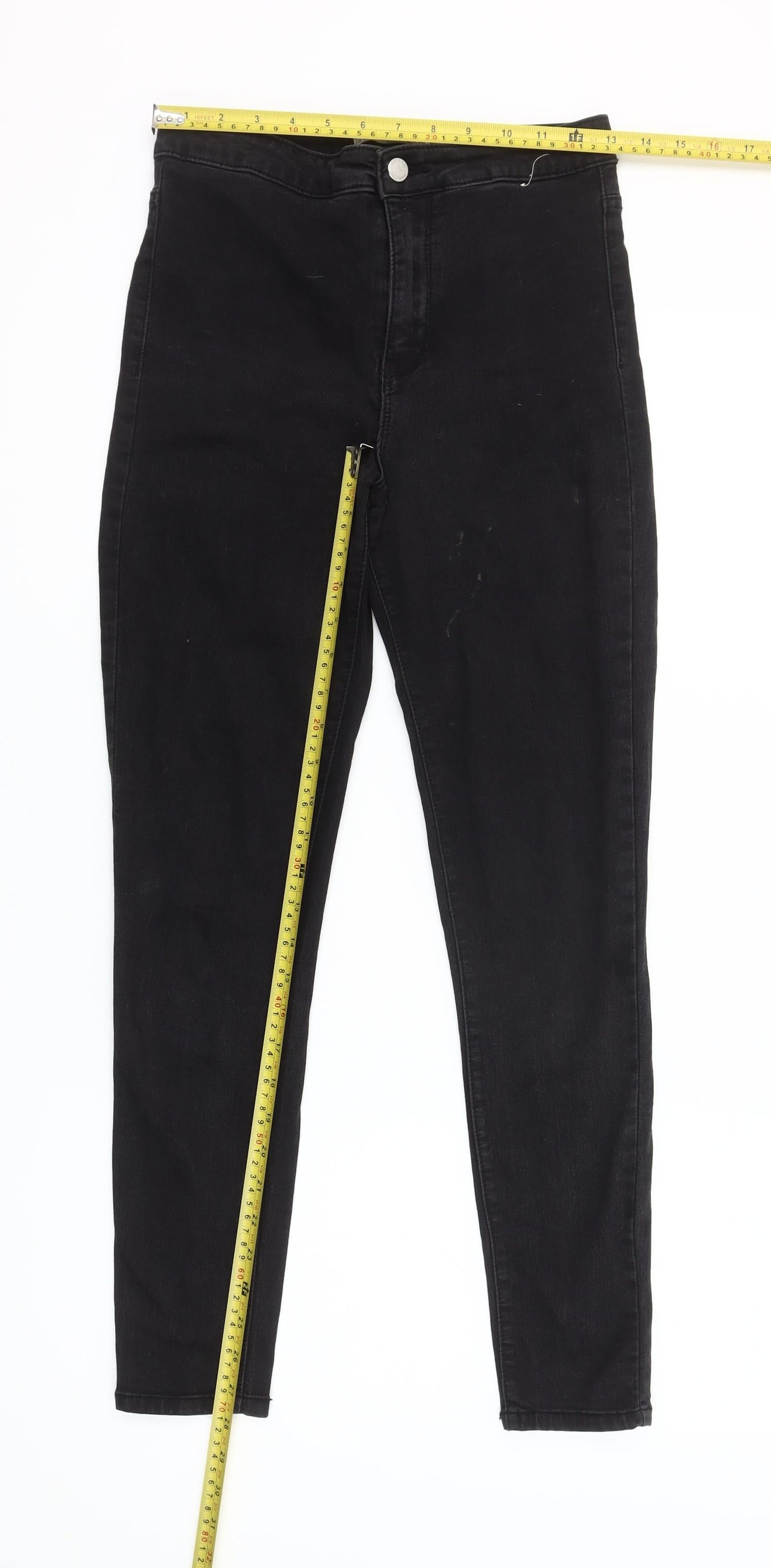 Denim Co. Womens Black Skinny High Rise Stretch Jeans Size 10