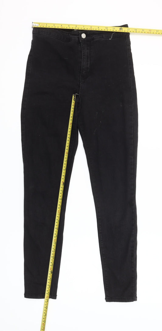Denim Co. Womens Black Skinny High Rise Stretch Jeans Size 10