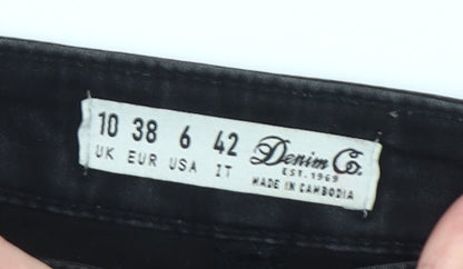 Denim Co. Womens Black Skinny High Rise Stretch Jeans Size 10