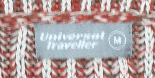 Universal Traveller Women's Red Roll Neck Chunky Knit Jumper M