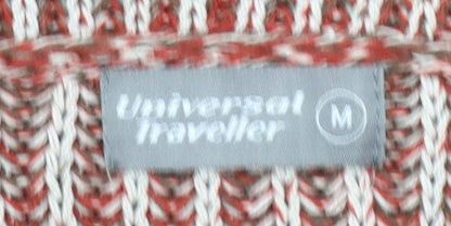 Universal Traveller Women's Red Roll Neck Chunky Knit Jumper M