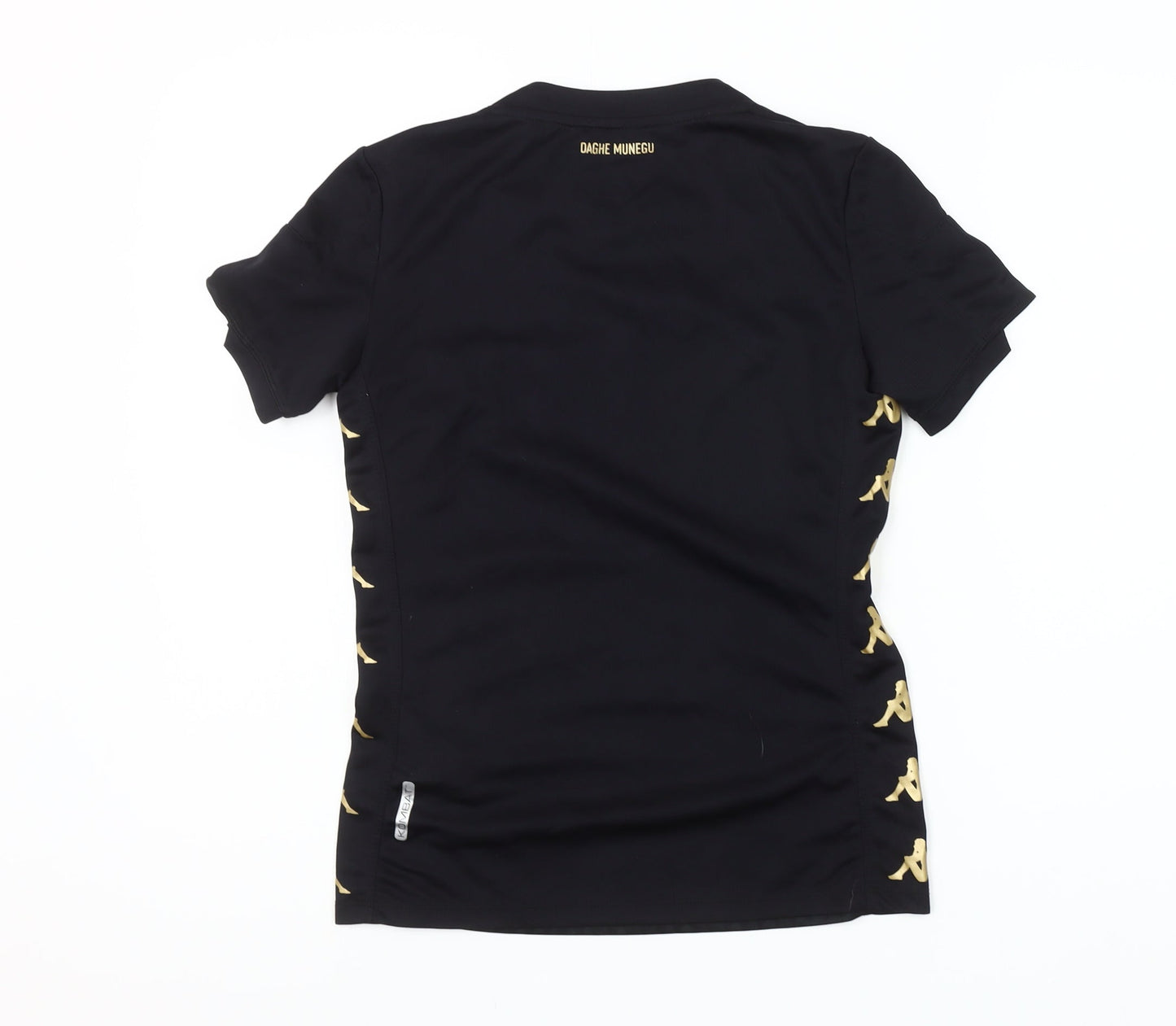 Kappa Womens XS Black Sports Jersey T-Shirt Athletic Fit