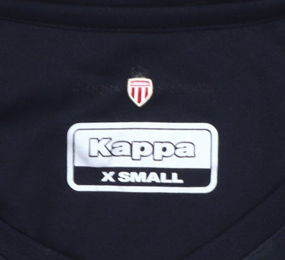 Kappa Womens XS Black Sports Jersey T-Shirt Athletic Fit