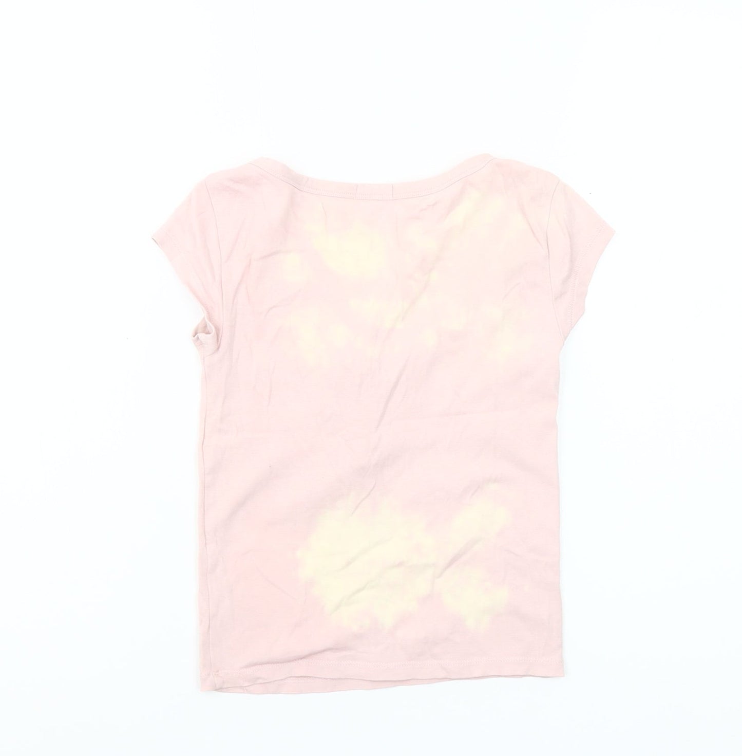 Stradivarius Women’s Pink Scoop Neck Short Sleeve Cotton T-Shirt XS