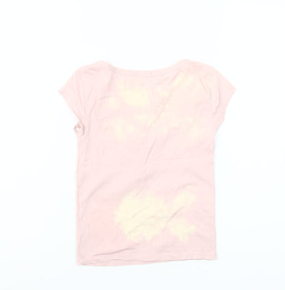 Stradivarius Women’s Pink Scoop Neck Short Sleeve Cotton T-Shirt XS