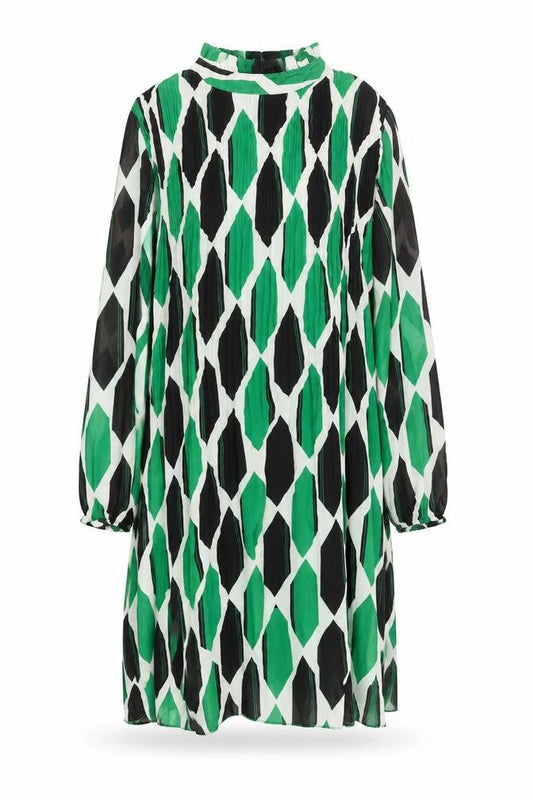 Pronto Moda K&S Women Green Geometric Shift Dress One Size