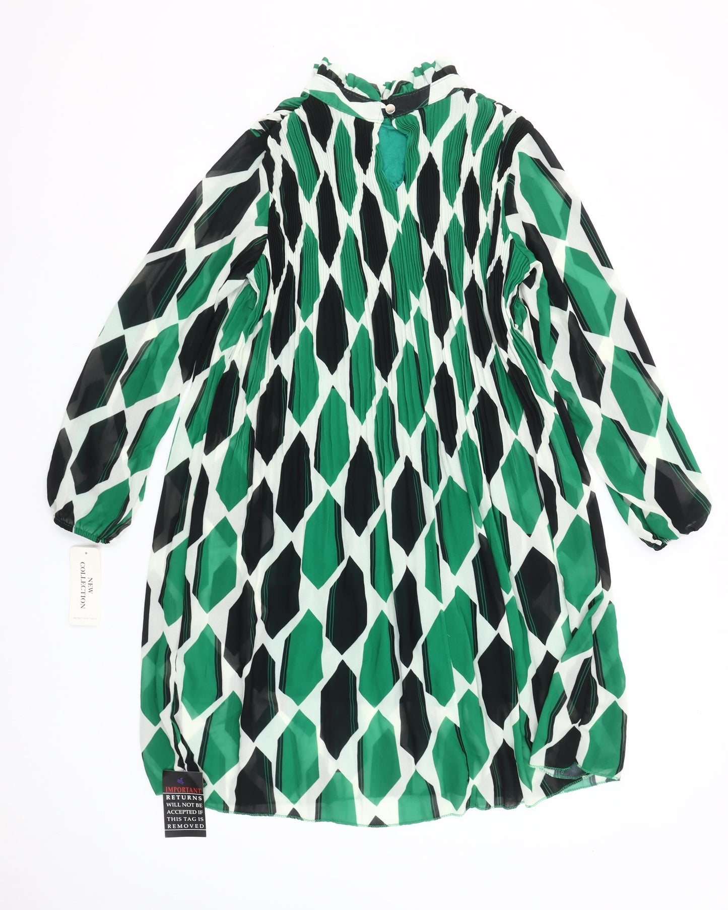 Pronto Moda K&S Women Green Geometric Shift Dress One Size