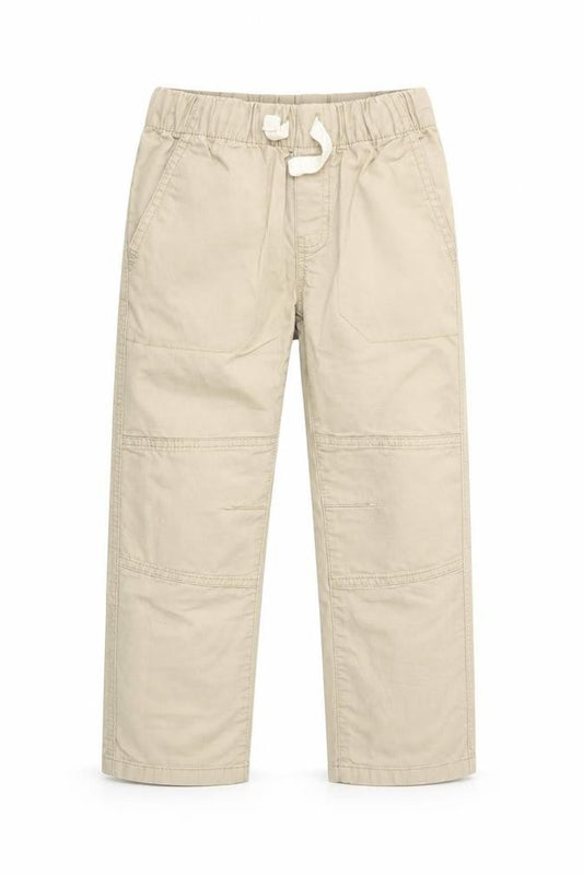 Cat & Jack Boys Beige Cotton Stretch Chino Trousers Size S Elastic Waist