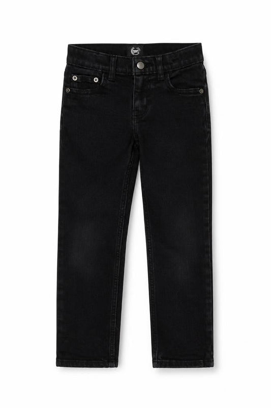 Wonder Nation Girls Black Straight Jeans Size 6 Years Stretch Denim