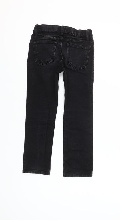 Wonder Nation Girls Black Straight Jeans Size 6 Years Stretch Denim